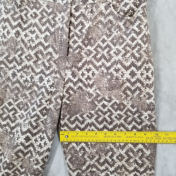 Vtg St John Sport Pant Suit Women M Brown Basket Weave Straight Leg USA Eclectic - Picture 5 of 16